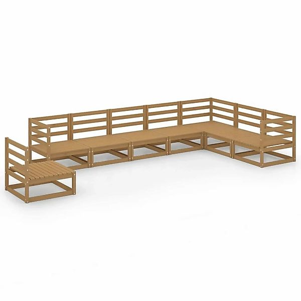 vidaXL 8-tlg Garten-Lounge-Set Honigbraun Massivholz Kiefer Modell 19 günstig online kaufen