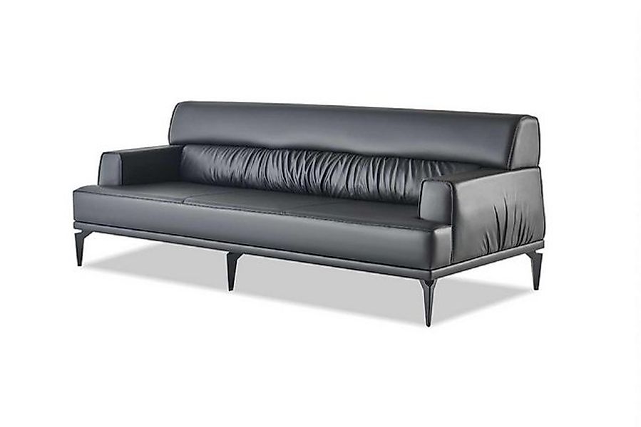 JVmoebel 3-Sitzer Ledersofa Sofa 3-Sitzer Schwarz Modern Vielseitig Edelsta günstig online kaufen
