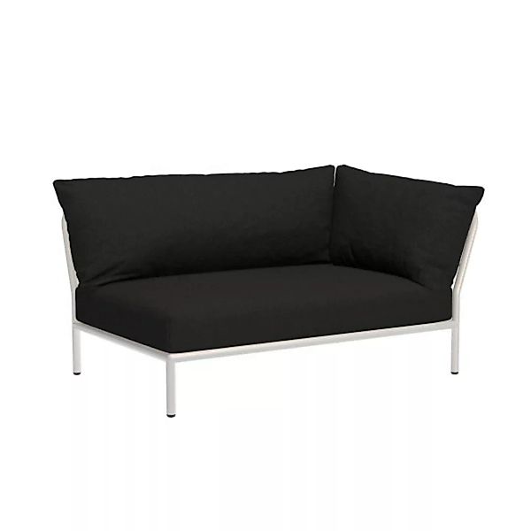 LEVEL2 Outdoor Sofa Lounge-Modul 2 Kohle Weiß Rechts günstig online kaufen