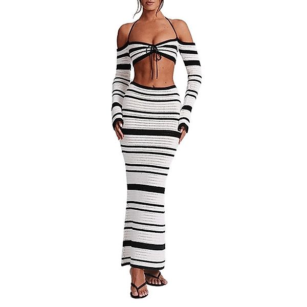 RWEUOQ Strandkleid Zweiteiliges Damen Strandkleid Häkelset günstig online kaufen