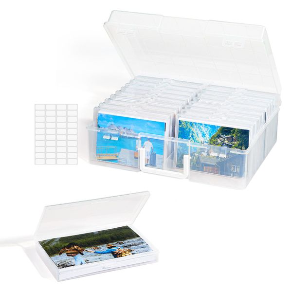 Lifewit Fotobox Fotoaufbewahrungsbox,18 Fotohalter, Foto Organizer günstig online kaufen