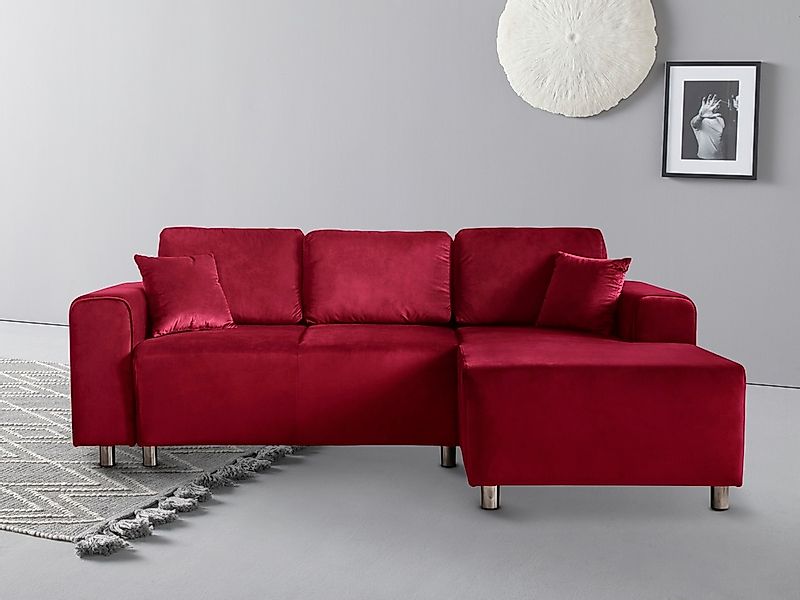Home affaire Ecksofa "Györ" L-Form, wahlweise mit Bettfunktion und Bettkast günstig online kaufen