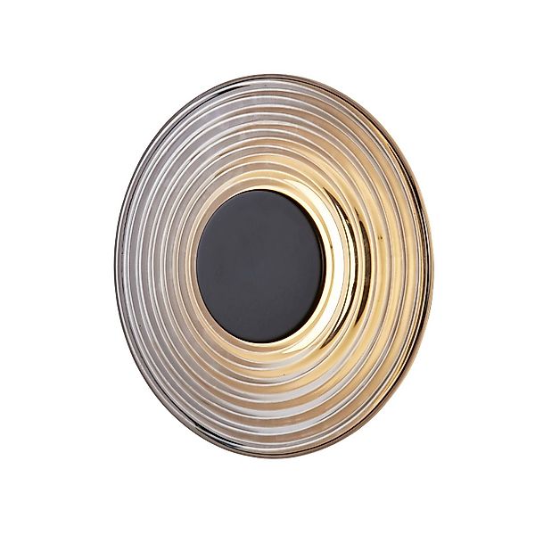 LED-Wandlampe Cleo, rauchgrau/schwarz matt, Ø 30 cm, Glas günstig online kaufen