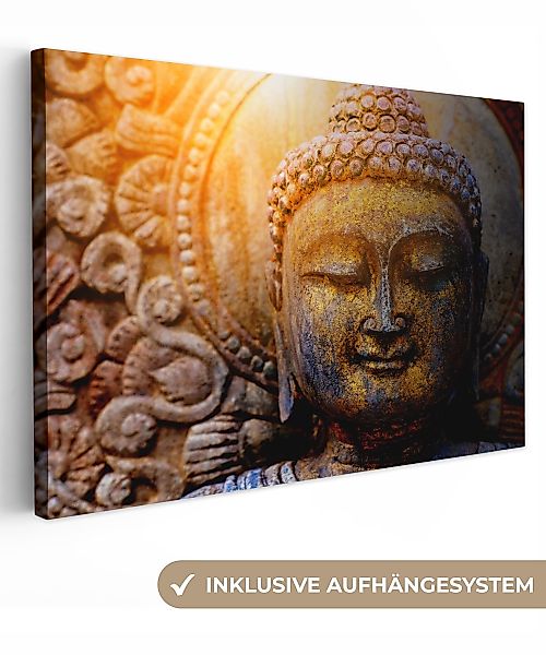 OneMillionCanvasses® Leinwandbild Buddha - Stein - günstig online kaufen