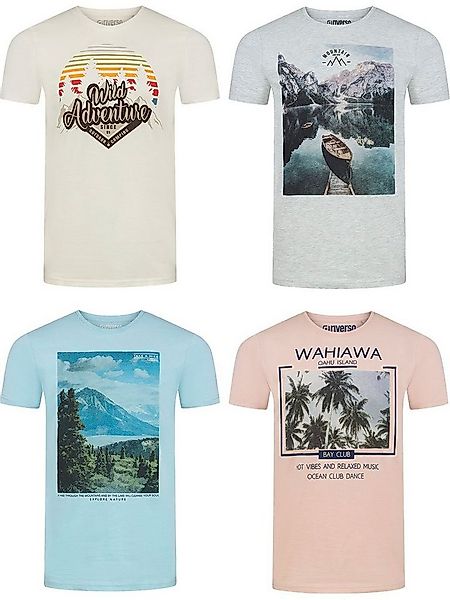riverso T-Shirt Herren Fotoprintshirt RIVLukas Regular Fit (4-tlg) Kurzarm günstig online kaufen