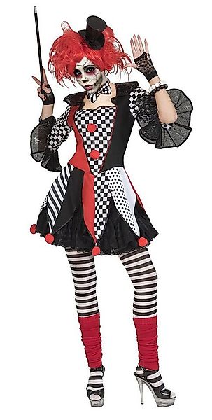 Karneval-Klamotten Clown-Kostüm Horror Damen grusel Harlekin Halloweenkostü günstig online kaufen