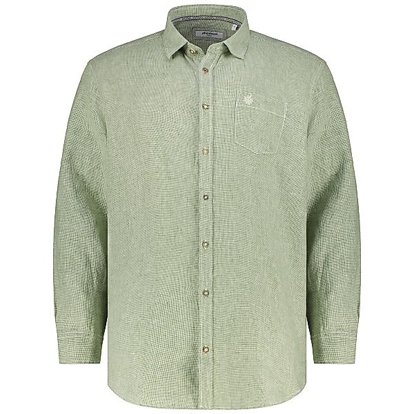 Pfundskerl Trachtenhemd aus Leinen Farbe grün Größe: 5XL günstig online kaufen