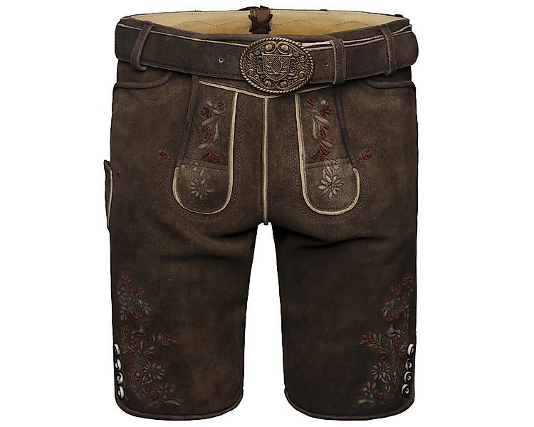 Krüger Trachtenlederhose Olivier mit Gürtel Herren (1-tlg) Trachtenlederhos günstig online kaufen