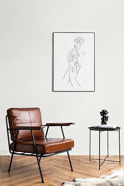 MIRRORS AND MORE Beistelltisch »Carolina«, (1 St.), schwarzes Metallgestell günstig online kaufen