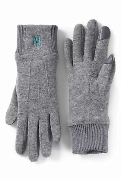Handschuhe aus Wollmix, Damen, Größe: M Erwachsener, Grau, by Lands' End, Z günstig online kaufen