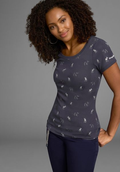 KangaROOS T-Shirt kurzärmelig, sehr figurbetont und hüftbedeckend günstig online kaufen