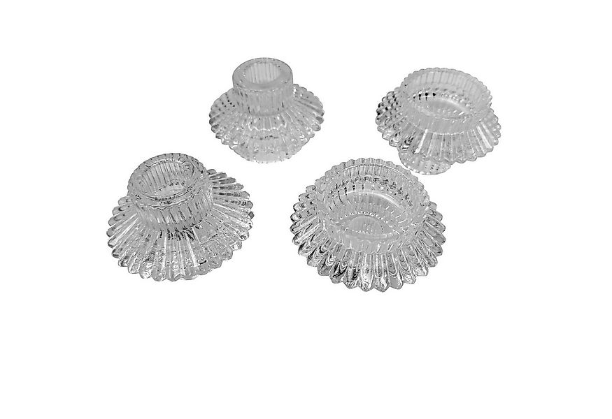 Online-Fuchs Teelichthalter und Stabkerzenhalter aus Glas gefertigt - 2in1 günstig online kaufen