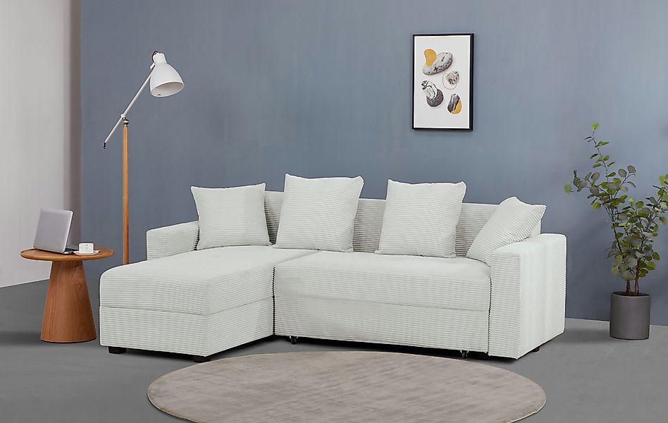 OTTO home Ecksofa "KILLAM, 217 cm, L-Form, mit Schlaffunktion u. Bettkasten günstig online kaufen
