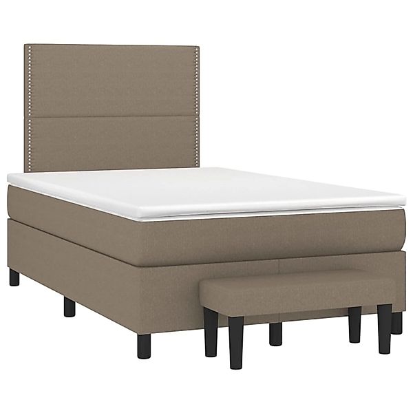 vidaXL Boxspringbett mit Matratze Taupe 120x190 cm Stoff2104554 günstig online kaufen