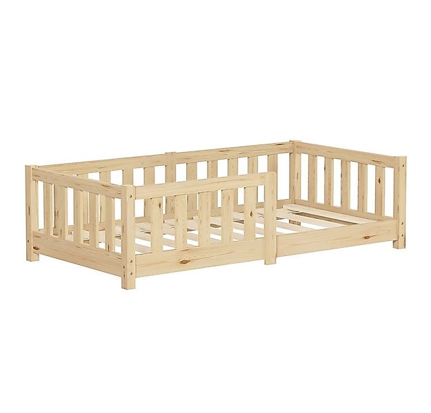 ML-DESIGN Spielbett Bodenbett Holzbett mit Lattenrost & Rausfallschutz Juge günstig online kaufen