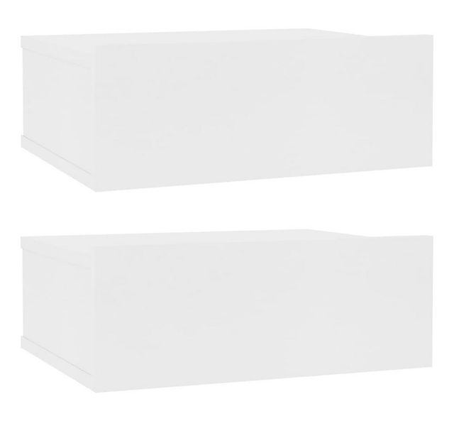 furnicato Nachttisch Hängende Nachttische 2 Stk. Weiß 40x30x15 cm Holzwerks günstig online kaufen