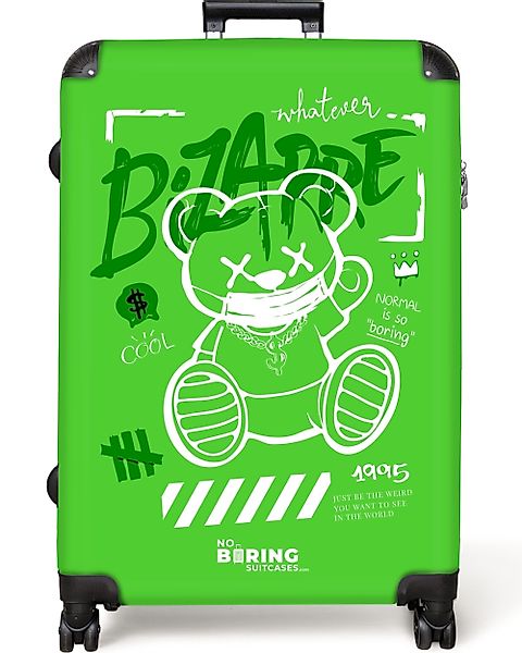 NoBoringSuitcases.com© Hartschalen-Trolley Weiße Silhouette eines Teddybäre günstig online kaufen