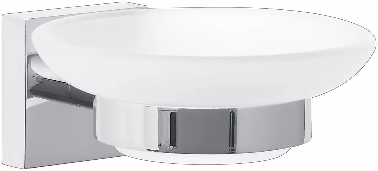 tesa Seifenspender "1x tesa ekkro Seifenschale" chrom-weiß 13,1 cm : 11 cm günstig online kaufen