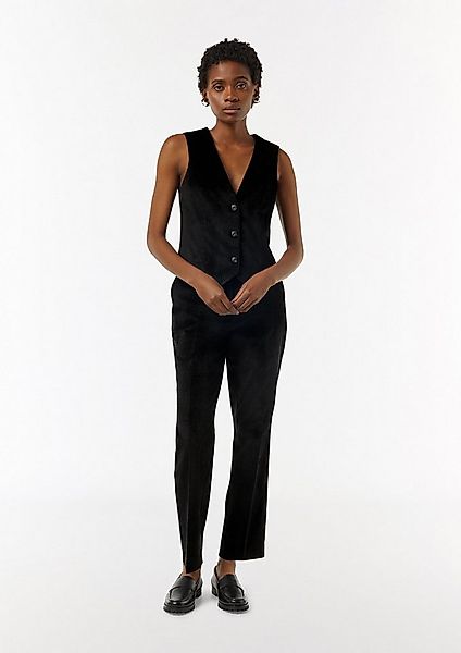 comma 7/8-Hose Hose Samthose mit satiniertem Bund günstig online kaufen