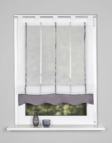 HOME WOHNIDEEN Raffrollo "KATHY" mit Schlaufen freihängend günstig online kaufen