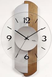 AMS Wanduhr W9211 (Made in Germany,Holz,Wohnzimmer,Esszimmer,Küche,Arbeitsz günstig online kaufen