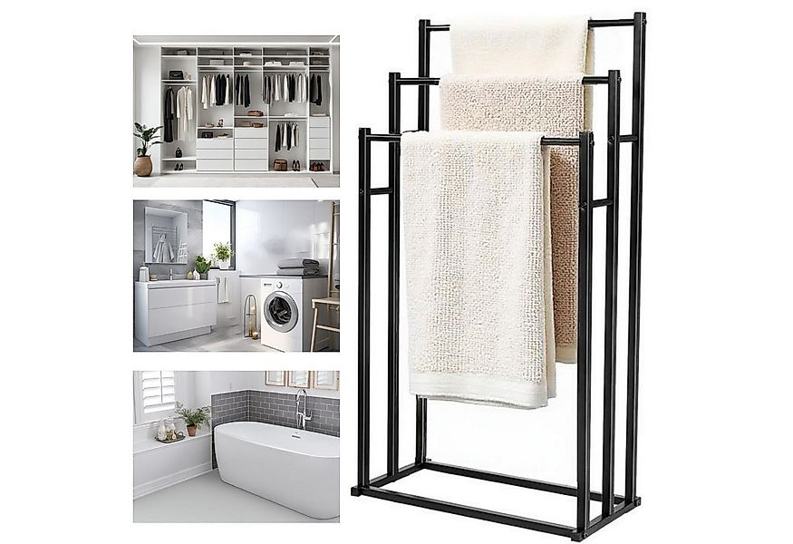 HEYHIPPO Handtuchständer Schwarzer mehrschichtiger Handtuchhalter den Boden günstig online kaufen