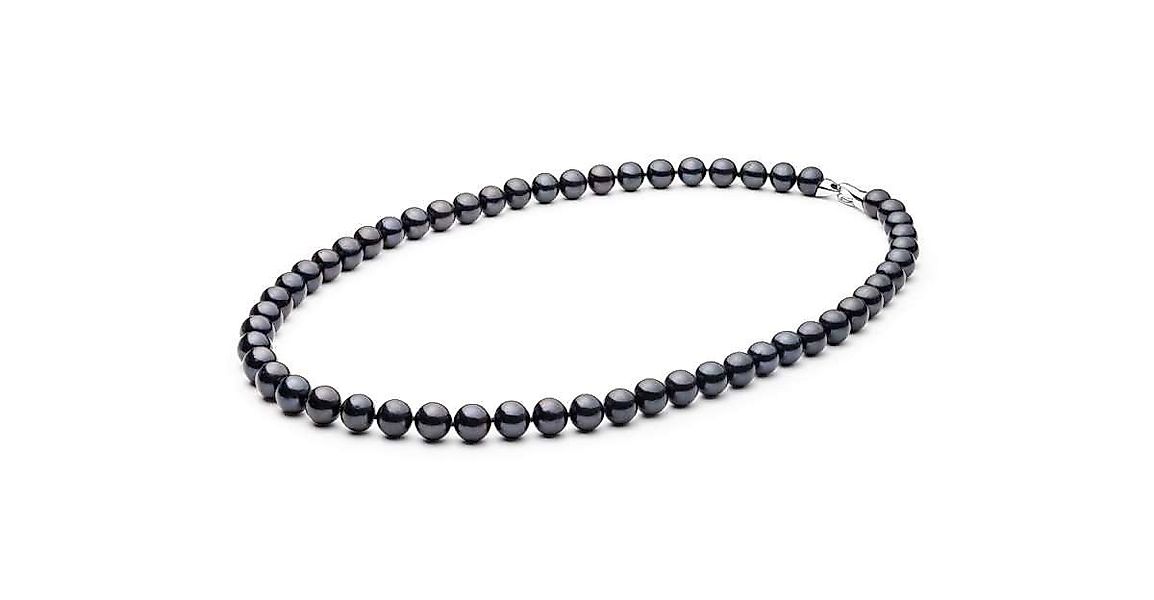 Gaura Pearls Perlenkette elegant schwarz rund günstig online kaufen