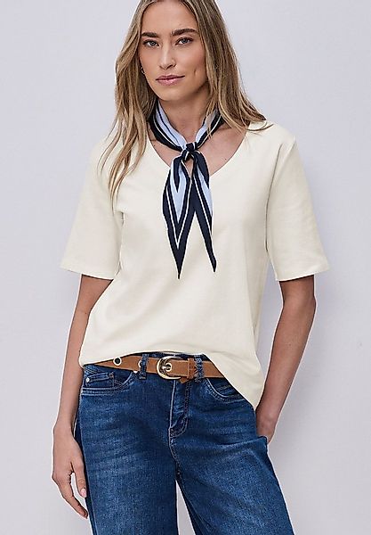 STREET ONE Kurzarmshirt mit V-Ausschnitt günstig online kaufen