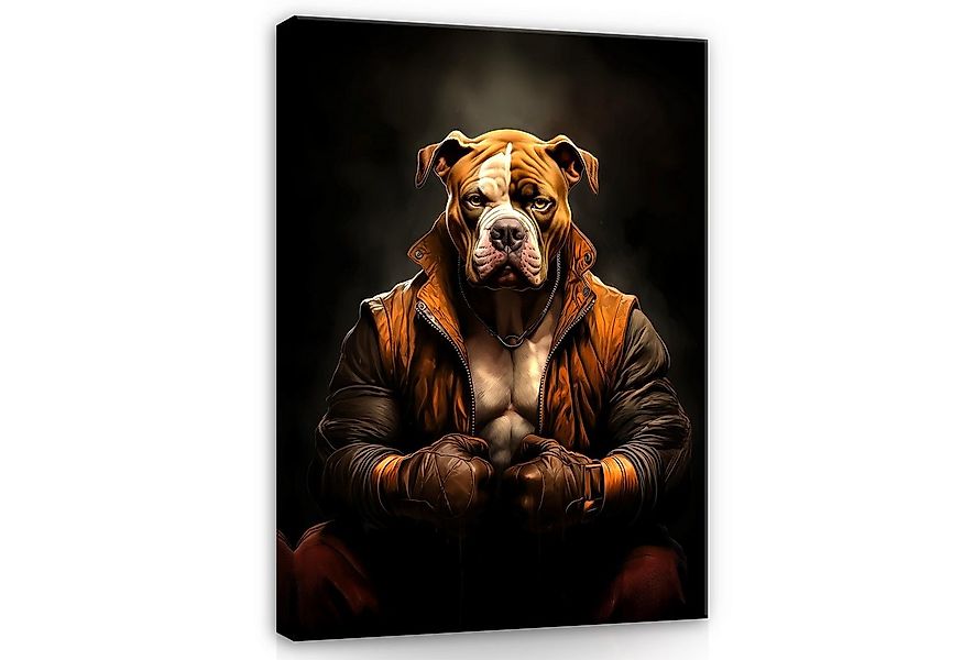 Wallarena Leinwandbild Hund Kunst Abstrakt Motivation Wand Deko XXL Wandbil günstig online kaufen