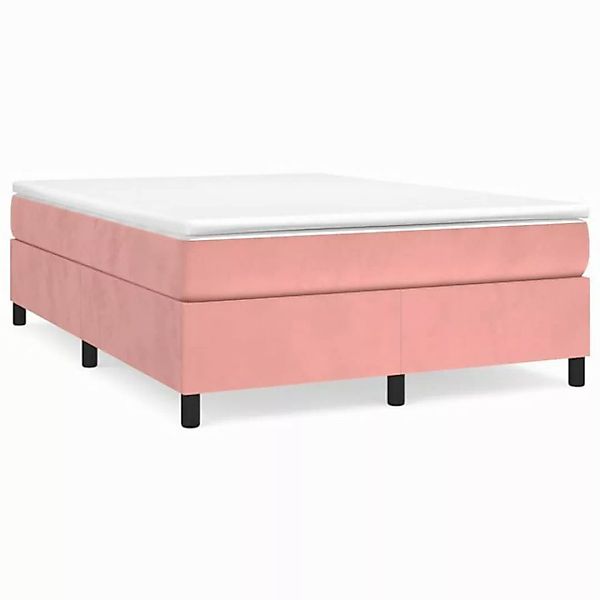 furnicato Bett Bettgestell Rosa 140x200 cm Samt günstig online kaufen