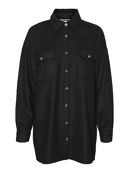 Noisy May Damen Longshirt Hemd NMFLANNY L/S LONG SHACKET - Relaxed günstig online kaufen