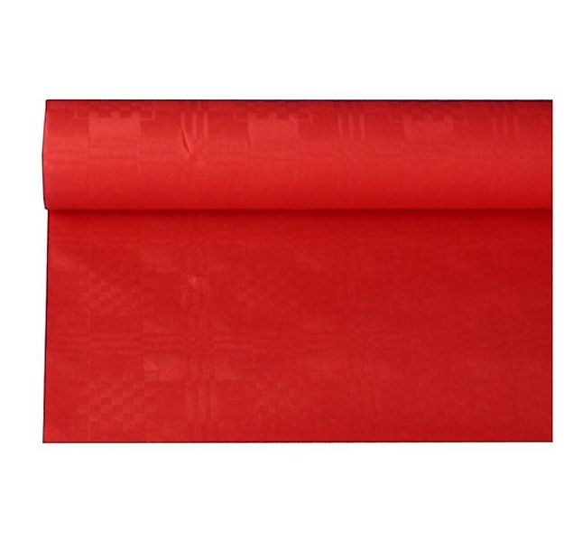 PAPSTAR Tischdecke Papiertischtuch mit Damastprägung 8 m x 1,2 m rot günstig online kaufen