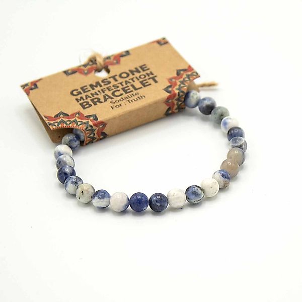 Bali-Homedecor Armband Edelstein-Manifestationen-Armband- Sodalith – Wahrhe günstig online kaufen
