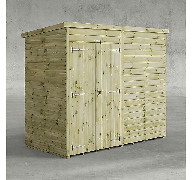Powersheds Gartenhaus mit Premium Pultdach Vollholzhaus mit Doppeltür, ohne günstig online kaufen