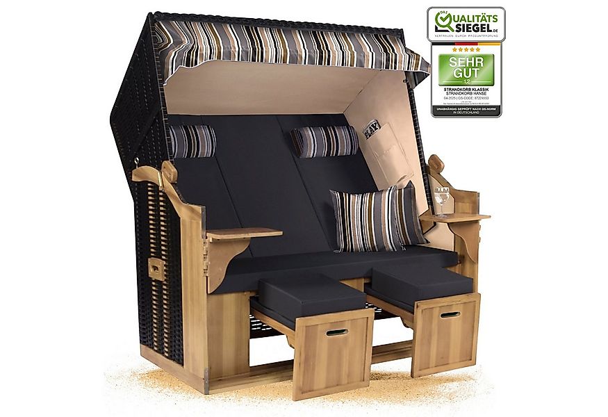 Strandkorb Hanse Strandkorb Strandkorb Ostsee XXL 2,5 Sitzer Volllieger in günstig online kaufen