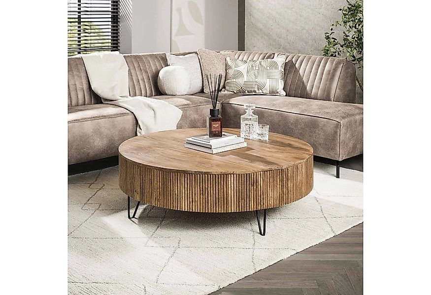 Beauty.Scouts Couchtisch Couchtisch „Luno Round 120“ – Massivholz Mango san günstig online kaufen