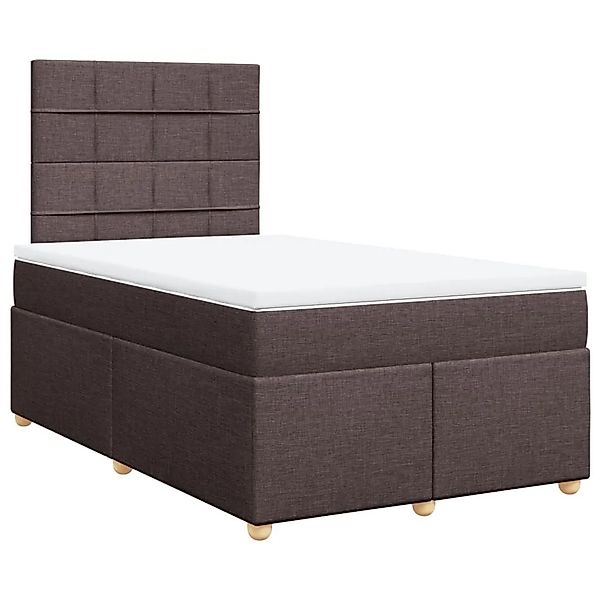 vidaXL Boxspringbett mit Matratze Dunkelbraun 120x190 cm Stoff 3291222 günstig online kaufen
