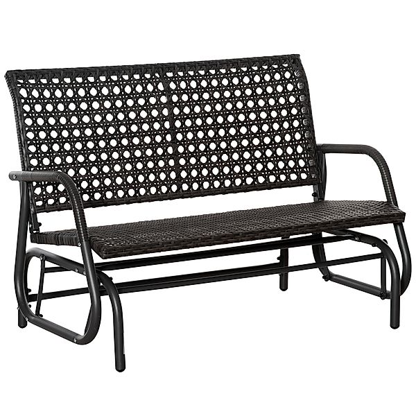 Outsunny Polyrattan Schaukelbank 2-Sitzer für Terrasse & Garten, Loveseat m günstig online kaufen