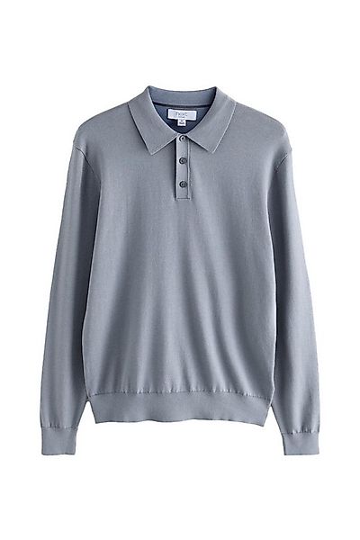 Next Langarm-Poloshirt Langärmeliges Strick-Poloshirt im Slim Fit (1-tlg) günstig online kaufen