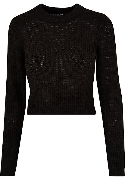 URBAN CLASSICS Rundhalspullover "Urban Classics Damen Ladies Short Waffle S günstig online kaufen