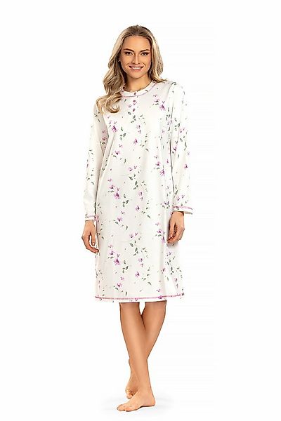 comtessa Nachthemd Comtessa Damen Nachthemd Langarm Knopfleiste in Fuchsia günstig online kaufen