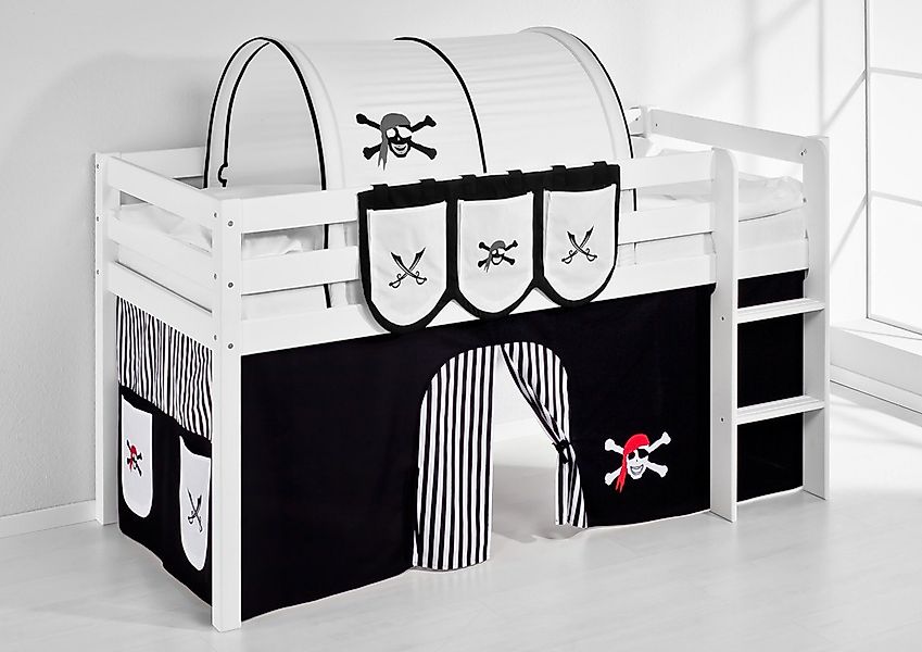 Lilokids Bettvorhang Pirat schwarz gestreift - für Hochbett und Etagenbett günstig online kaufen