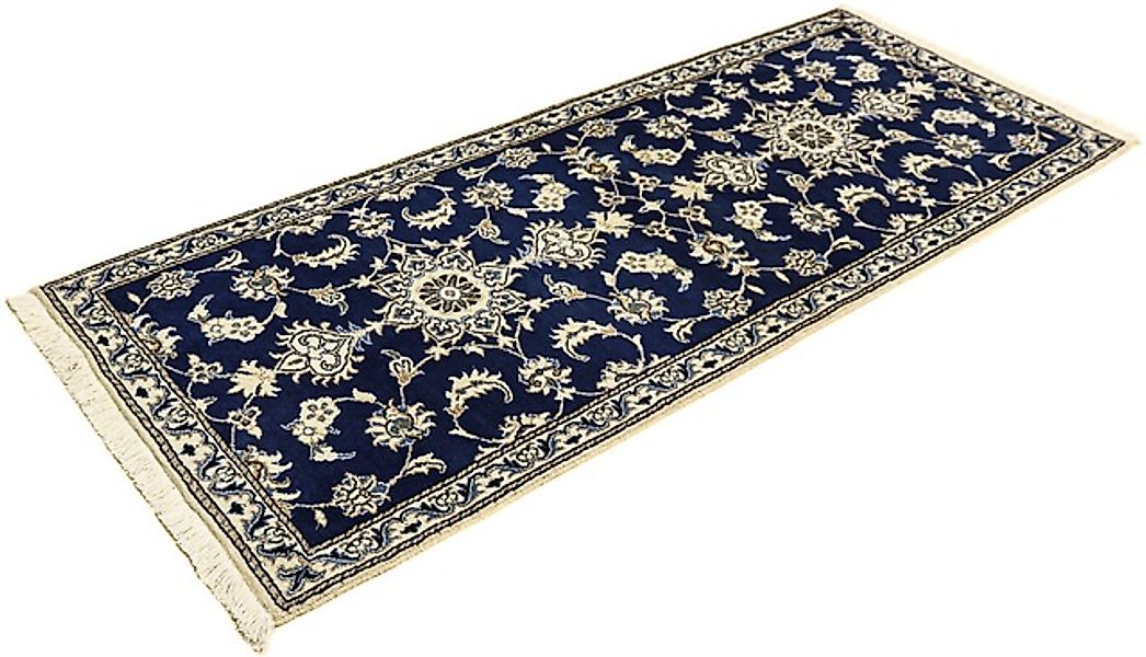 morgenland Orientteppich »Perser - Nain - 195 x 77 cm - dunkelblau«, rechte günstig online kaufen