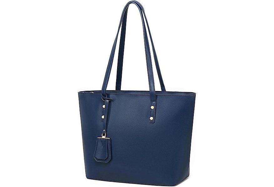 LuxusKollektion Shopper Handtasche Damen Tragetasche Leder Reißverschluss L günstig online kaufen