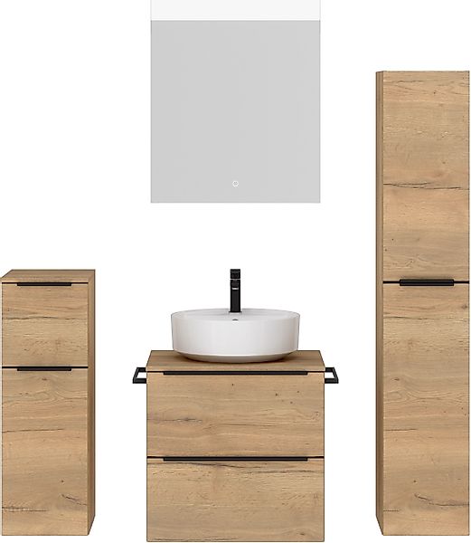 nobilia® Badmöbel-Set »Alvene«, (4 St., vormontiert, mit Soft-Close), inkl. günstig online kaufen
