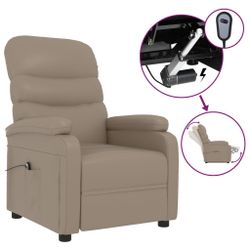 vidaXL Sessel Relaxsessel Elektrisch Cappuccino-Braun Kunstleder günstig online kaufen