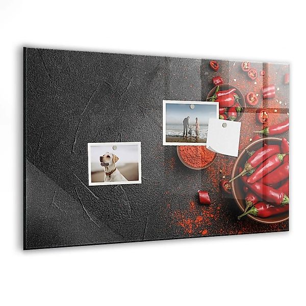 Tulup Glasmagnettafel Beschreibbar Rote Paprika 60x40 cm Magnettafel Wand G günstig online kaufen