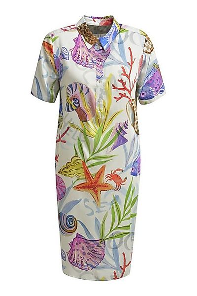 Milano Italy Blusenkleid DRESS W COLLAR AE HALFPLACKET, 1/2 COLORFUL PRINT günstig online kaufen