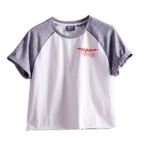 Superdry Speedway Raglan Boyfriend Boxy Kurzarm T-shirt S Optic günstig online kaufen
