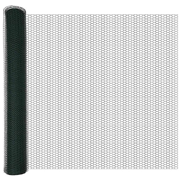 vidaXL Hexagonzaun Grün 1,4 x 10 m PVC 42005353 günstig online kaufen